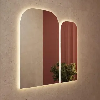 Зеркало с подсветкой Kerama Marazzi Vetrata R VE.R.mi.100\WHT 40 см сенсор со сменой цвета подсветки и антизапотевание белый